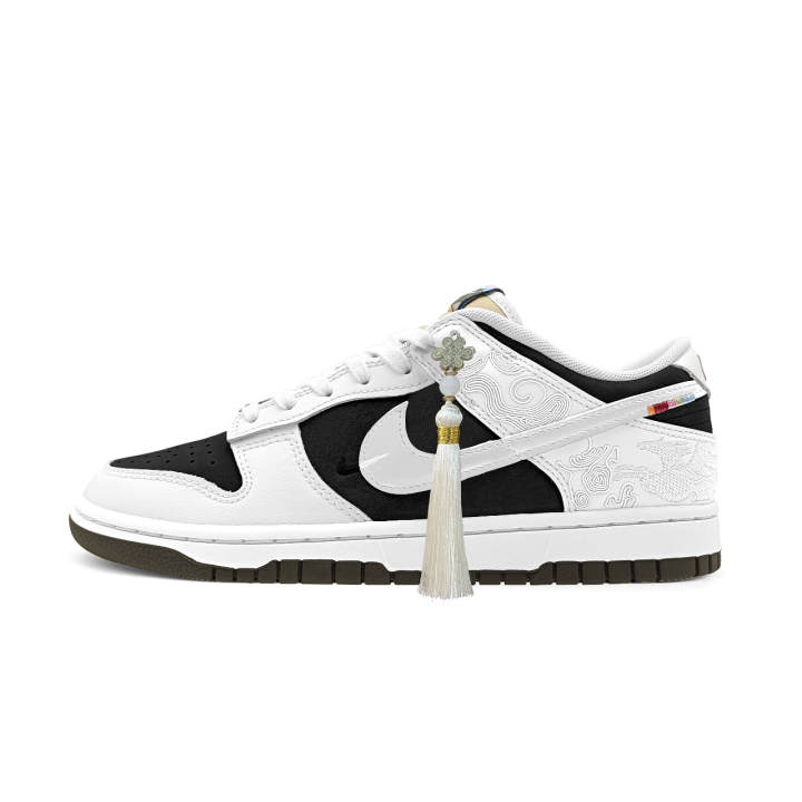 Nike Nike Dunk Low top Skateboard Shoes Unisex Black White Brown