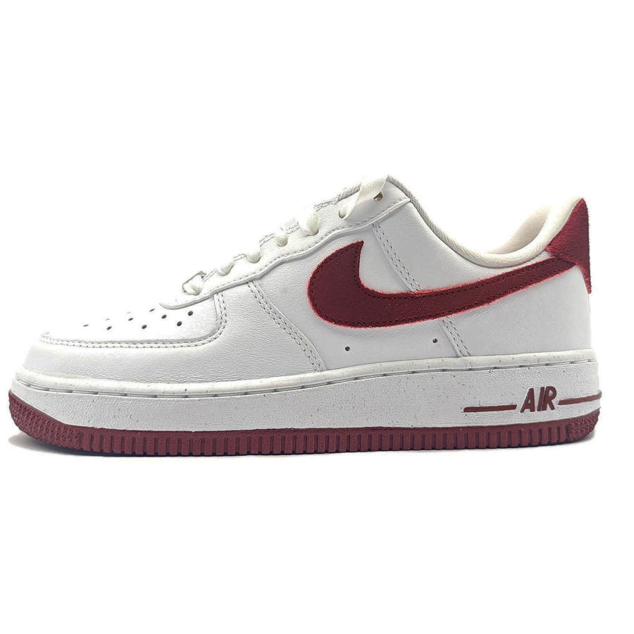 Nike Nike Air Force 1 Velvet Angora Slip Resistant Slip Resistant Low top Casual Shoes Women's Burgundy