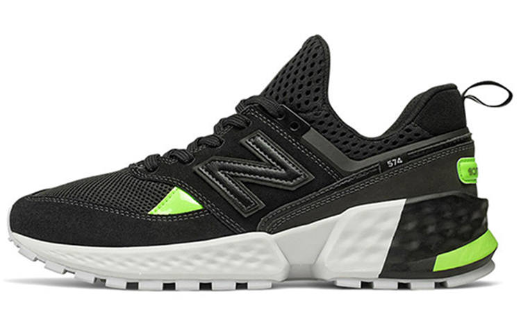 New Balance New Balance 574 Sport Suede Trainers Black/Green