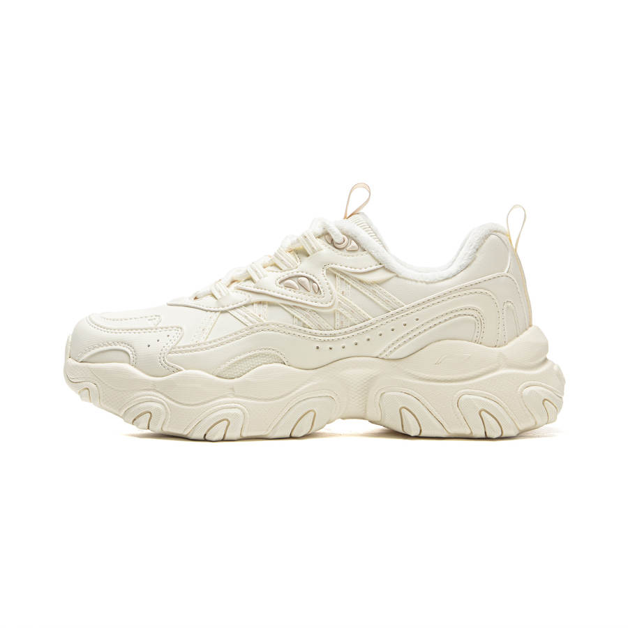 Li-Ning Li Ning Cat Paw Lite3 Fleece Lined Thermal Classic And Versatile Vintage Fashion Trend Platform