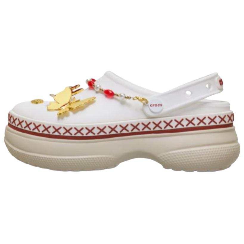 Crocs Crocs Stacked Crimson Gallop Clog Clogs Unisex Ecru