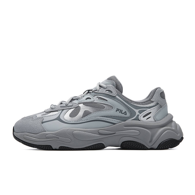 FILA MARS 4 Cushioning Abrasion Resistant Breathable Lightweight Low top Casual Shoes Men's Natural Gray