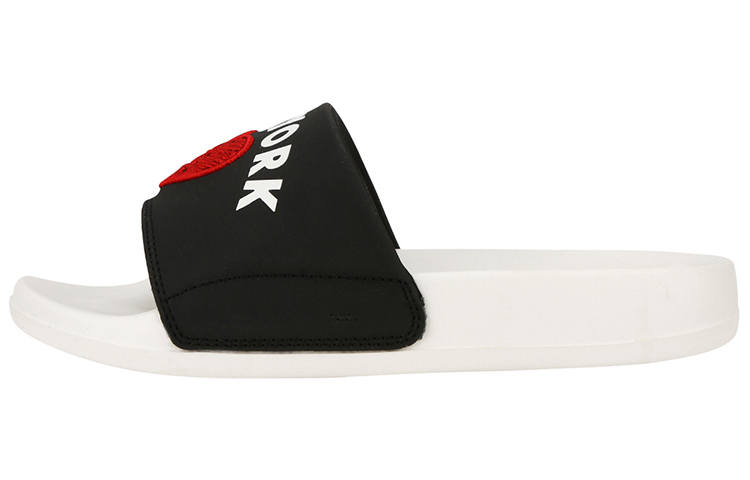MLB MLB Slipper Casual Rubber Sole Odor Resistant Slide Slippers Unisex Black White