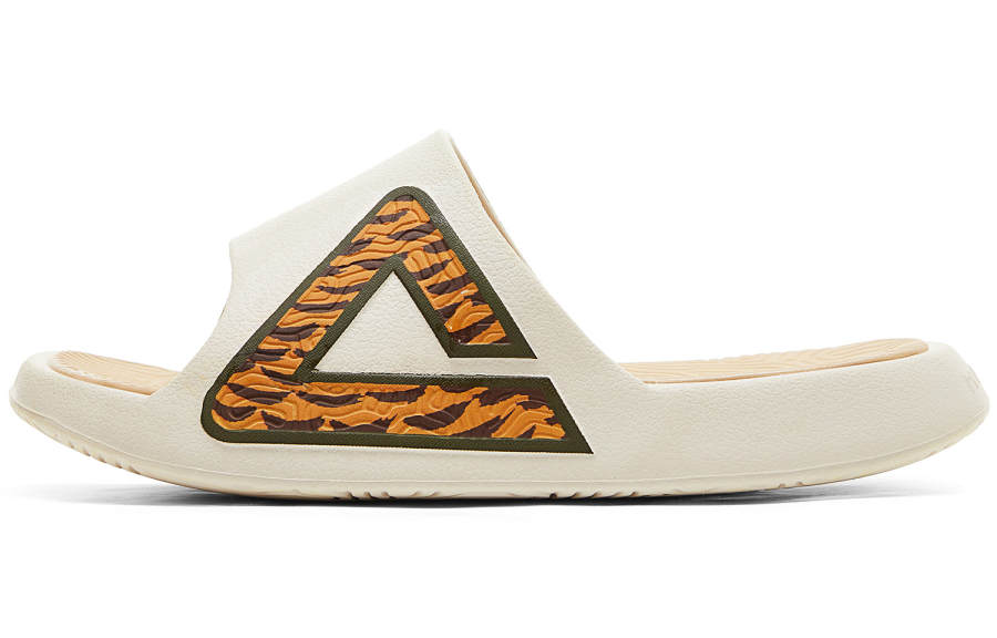 PEAK Tai Ji1.0 Slip Resistant Cushioning Slide Slippers Men's Ivory Yellow