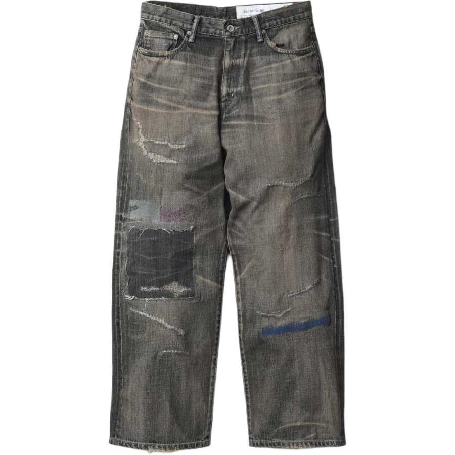 Neighborhood patchwork cotton jeans