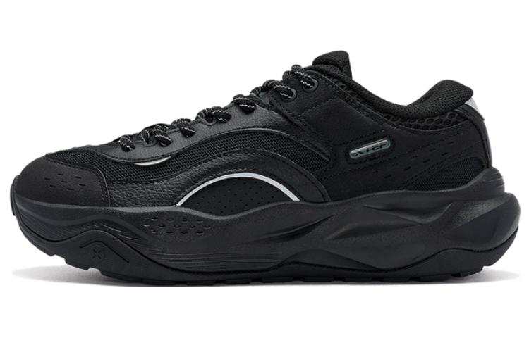 XTEP Red Cliffs 2.0 Comfortable Round Toe Cushioning Slip Resistant Abrasion Resistant Low top Casual Shoes Men's Black