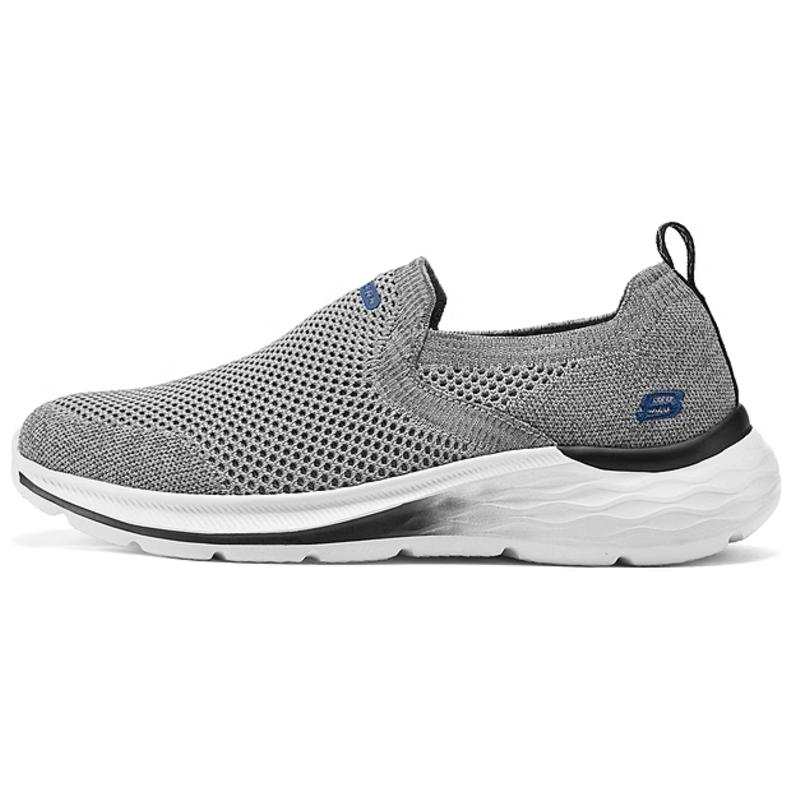 Skechers Casual Abrasion Resistant Abrasion Resistant Low top Casual Shoes Men's Gray White