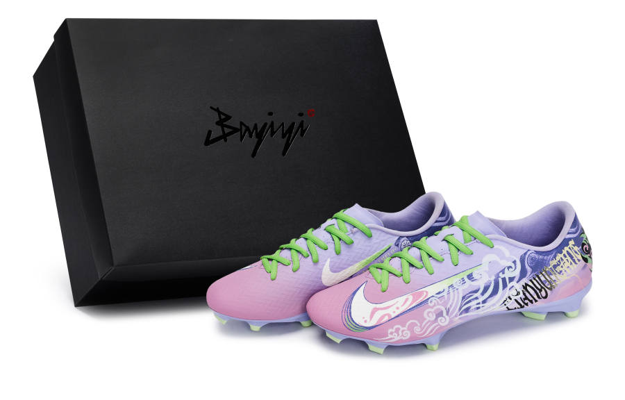 Nike Nike Mercurial Vapor 16 Abrasion Resistant Abrasion Resistant Soccer Shoes Unisex Black Gray Purple Green