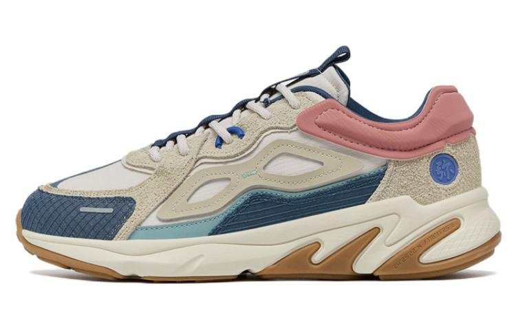 XTEP Textile, Synthetic Leather Slip Resistant Abrasion Resistant Low top Sports Casual Shoes Men's Clay Steel Blue