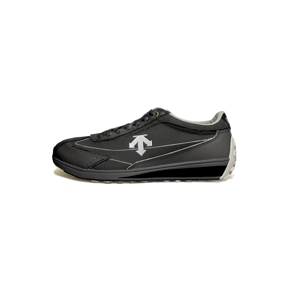 DESCENTE Cron Racer Black Gentleman Abrasion Resistant Low top Casual Shoes Unisex Black