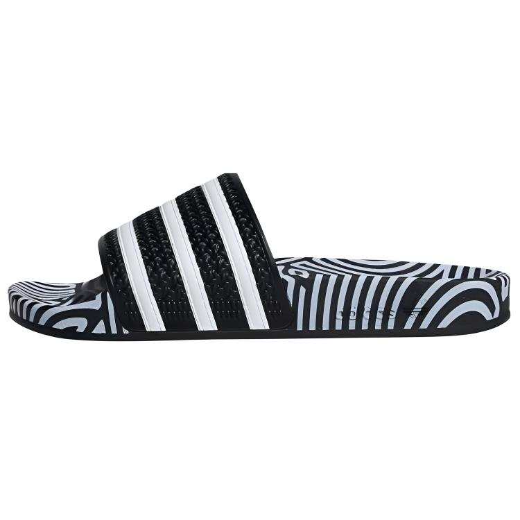 Adidas Originals Adilette Hirocoledge x Adilette Adidas Originals Slides 'Takahashi Hiroko - Black White'
