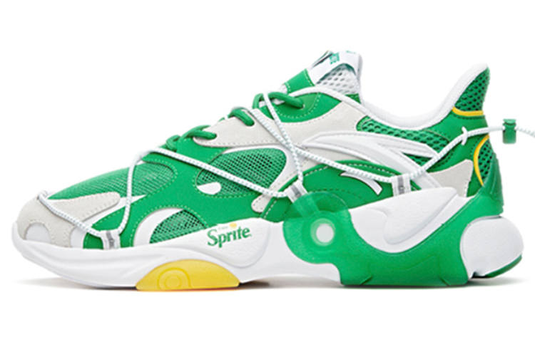 ANTA XUEBI x Anta Splitting Leather Cushioning Slip Resistant Abrasion Resistant Low top Sports Casual Shoes White Green