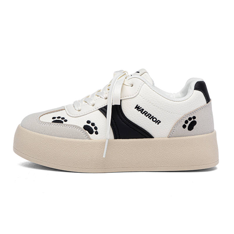 Warrior Synthetic Leather Slip Resistant, Abrasion Resistant, Lightweight, Height Increasing Low top Skateboard Shoes