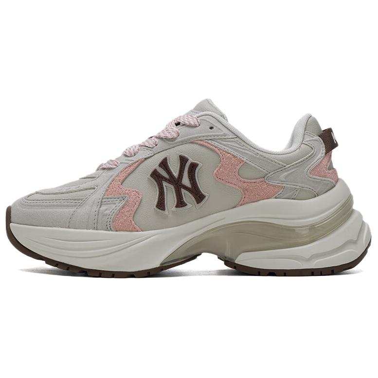 MLB Curve Runner Abrasion Resistant Breathable Low top Casual Shoes Unisex Gray Pink