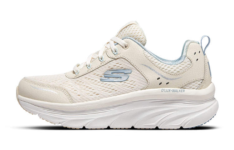 Skechers D'lux Walker Mesh Low top Casual Shoes Women's Natural Blue