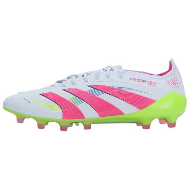 Adidas Adidas PREDATOR ELITE Cushioning Abrasion Resistant Breathable Slip Resistant Coverage Soccer Shoes Unisex White Pink