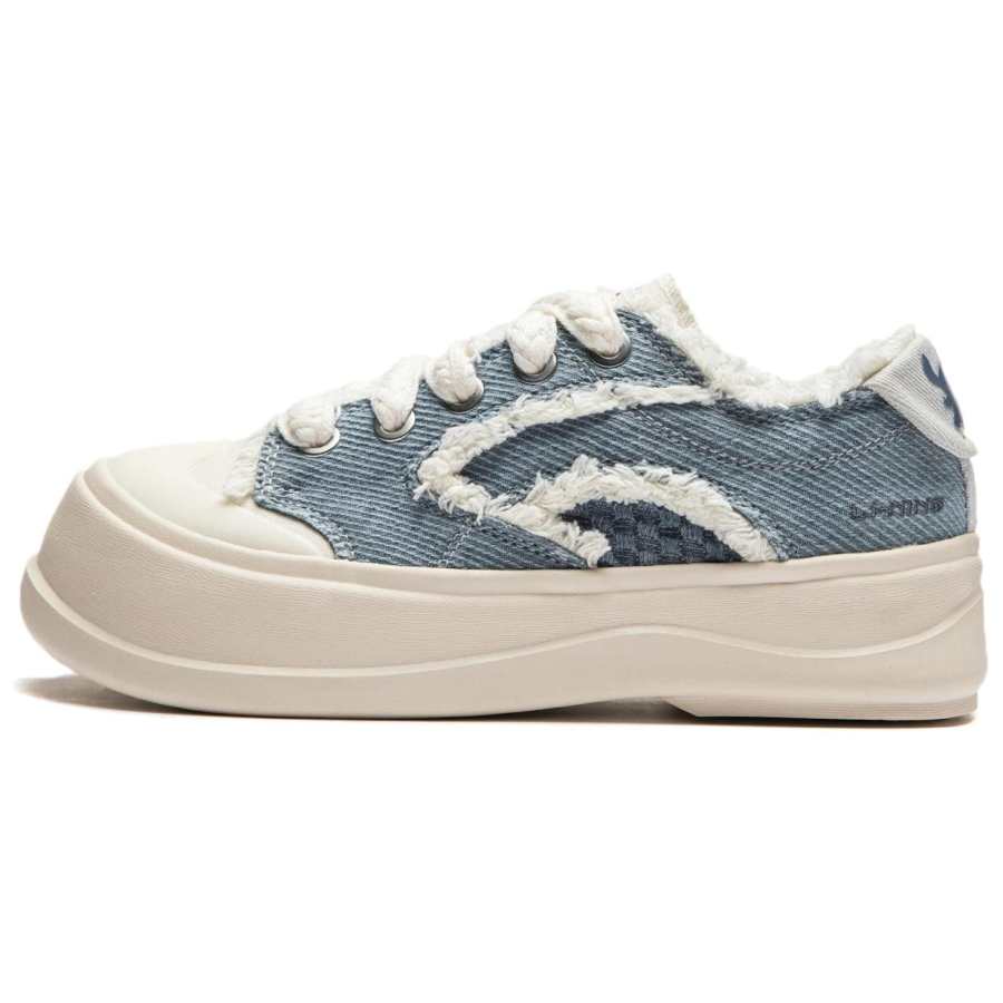 Li-Ning Li Ning Honey Platform Cushioning Slip Resistant Abrasion Resistant Height Increasing Low top Casual Shoes Women's