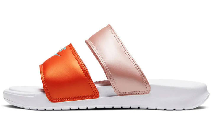 Nike Nike Benassi Duo Ultra Slide White/Orange/Pink Women's
