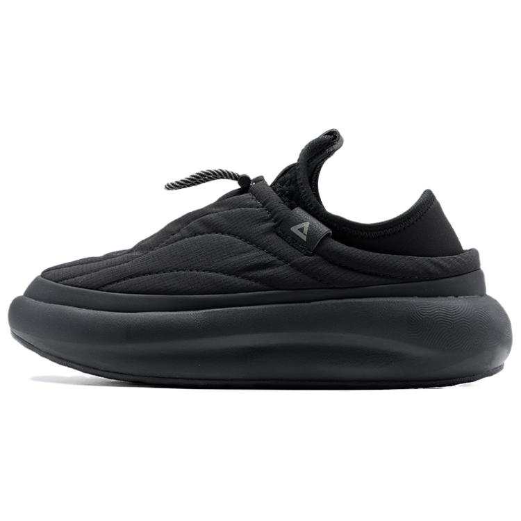 PEAK Fabric Abrasion Resistant Coverage Low top Casual Shoes Unisex All Black