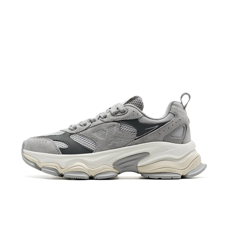 XTEP Shanhai Collection Abrasion Resistant Abrasion Resistant Low top Casual Shoes Men's Subtle Gray/Phantom Gray
