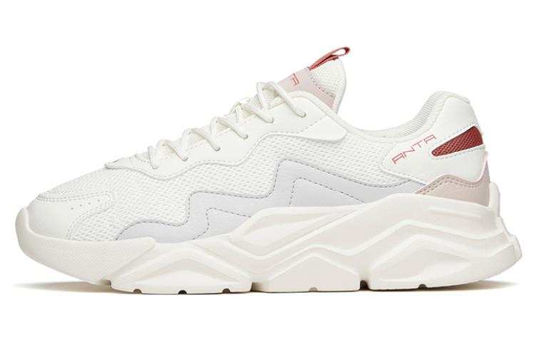 Anta Cushioning Slip Resistant Abrasion Resistant Low top Sports Casual Shoes Women's White Gray