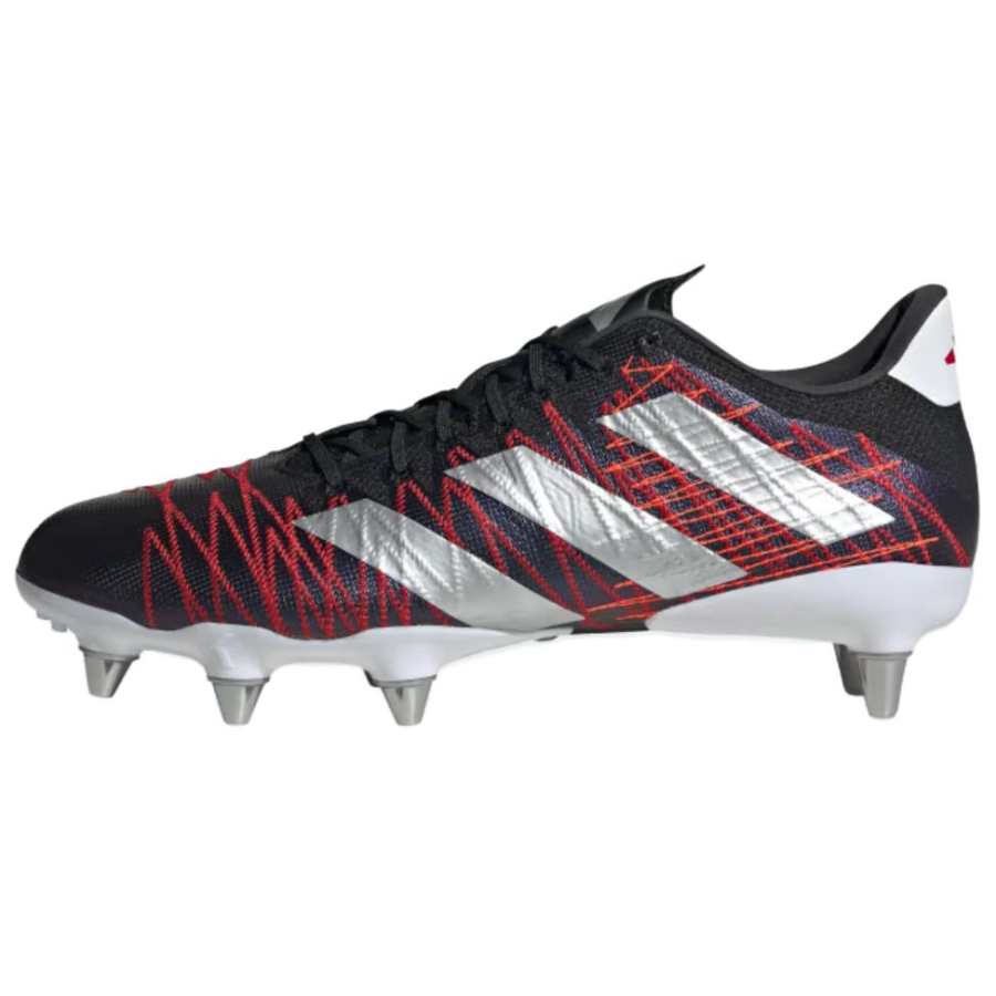 Adidas Adidas SG Soft Ground Slip Resistant Abrasion Resistant Rugby Shoes Unisex Black Red White