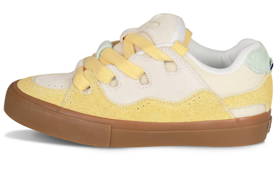 Ollieskate Cushioning Slip Resistant Abrasion Resistant Low top Casual Shoes Unisex Fragrant Coconut Milk Tea Colorway