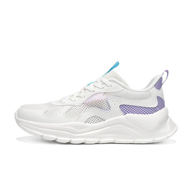 361° Cushioning Breathable Lightweight Low top Casual Shoes Women's Feather White Digital Lavender