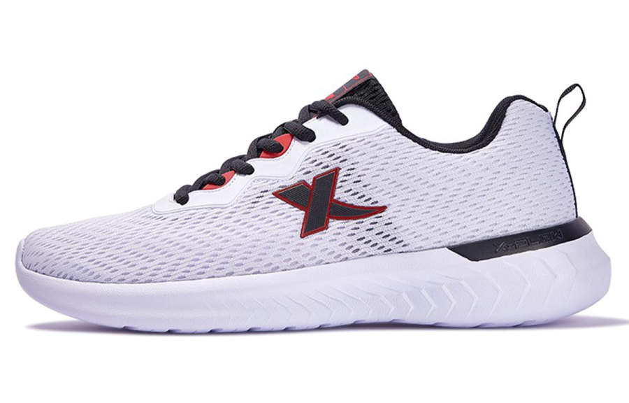 XTEP Cushioning Slip Resistant Abrasion Resistant Breathable Low top Casual Shoes Men's Gray Black