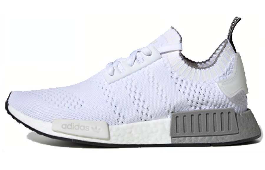 Adidas Originals NMD_R1 Fabric Round Tip Slip Resistant Lightweight Low top Casual Shoes Unisex White