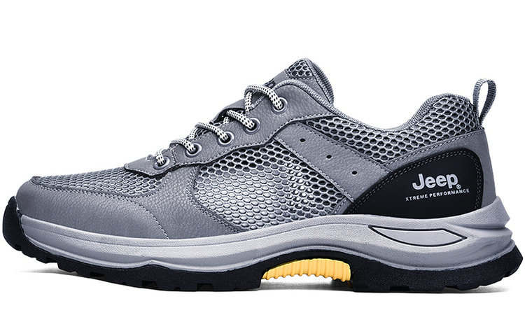 Jeep Cushioning Slip Resistant Abrasion Resistant Low top Outdoor Shoes Men's Gray