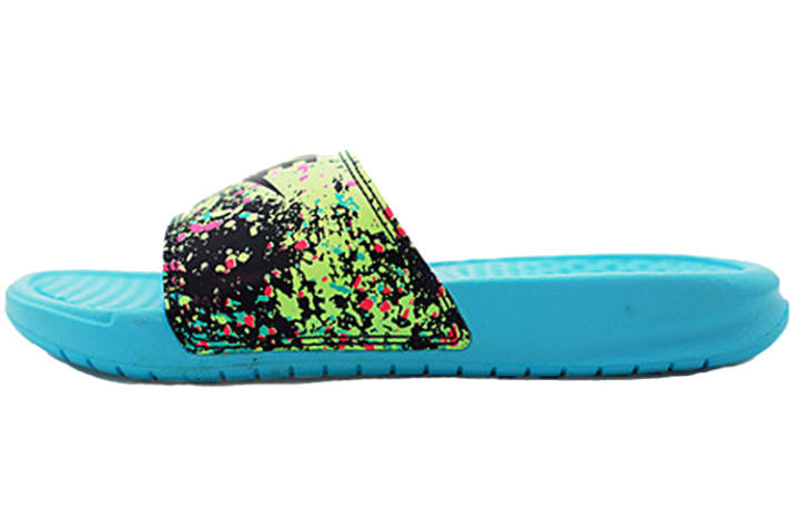 Nike Nike Benassi Jdi Print Slide Green/Pink/Blue Women's
