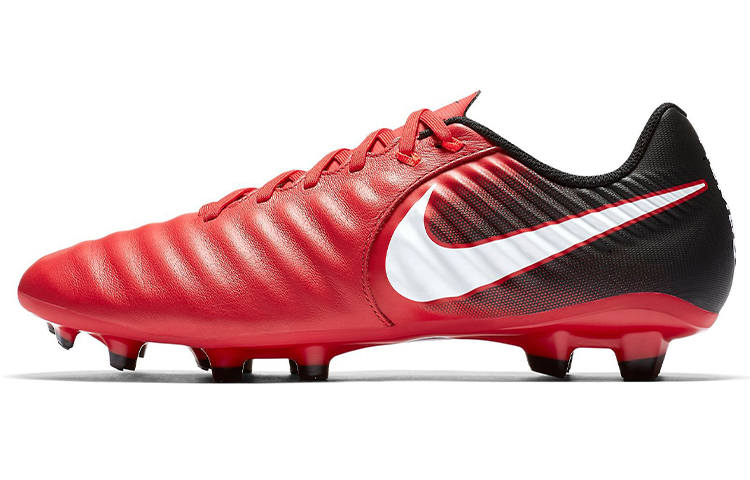 Nike Nike Tiempo Ligera 6 FG Firm Ground Natural Grass Cushioning Slip Resistant Abrasion Resistant Soccer Shoes Men's Red
