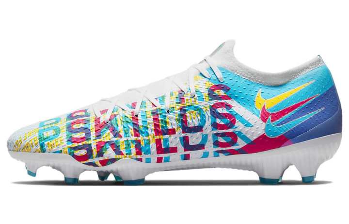 Nike Nike Phantom GT Pro 3D FG Cushioning Slip Resistant Lightweight Hard Court Soccer Shoes White Blue Yellow