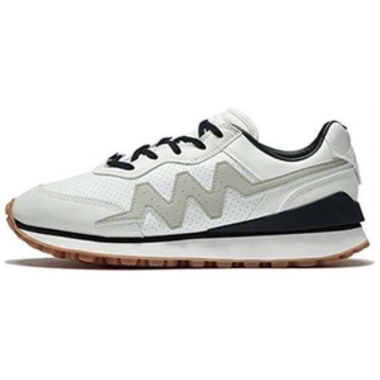 Li-Ning DFT x Li Ning Slip Resistant And Abrasion Resistant Coverage Low top Casual Shoes Men's Beige Black