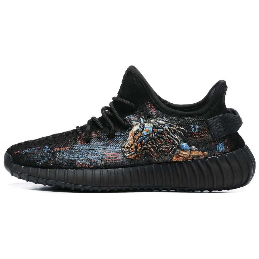 Adidas Originals Yeezy Boost 350 V2 Textile, TPU Cushioning Breathable Low top Casual Shoes Unisex Black