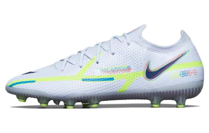 Nike Nike Phantom GT2 AG Artificial Ground Fabric Soccer Shoes Men's White Green Blue