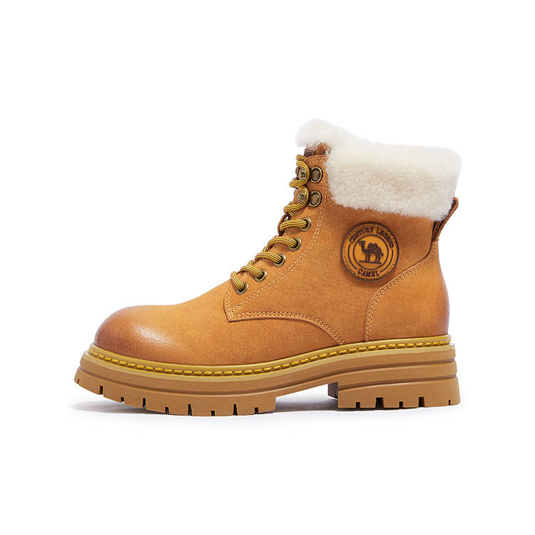 CAMEL CAMEL Short Combat Boots 6cm Women's