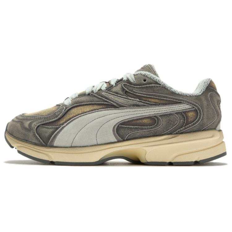 PUMA EXTOS Textile, Leather Abrasion Resistant Low top Casual Shoes Unisex Gray