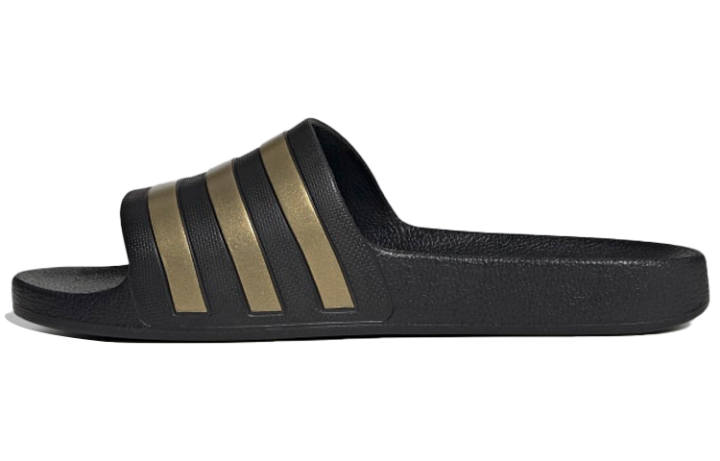 Adidas Adidas Adilette Aqua Slide Slippers Unisex Black Gold