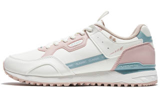 XTEP Cushioning Slip Resistant Abrasion Resistant Lightweight Low top Casual Shoes Women's Pink White
