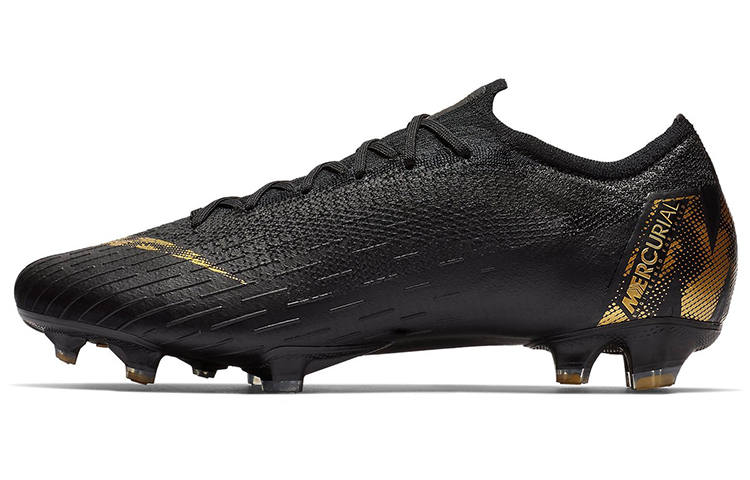 Nike Nike Mercurial Vapor 12 FG Firm Ground Slip Resistant Abrasion Resistant Soccer Shoes Men's Black Gold