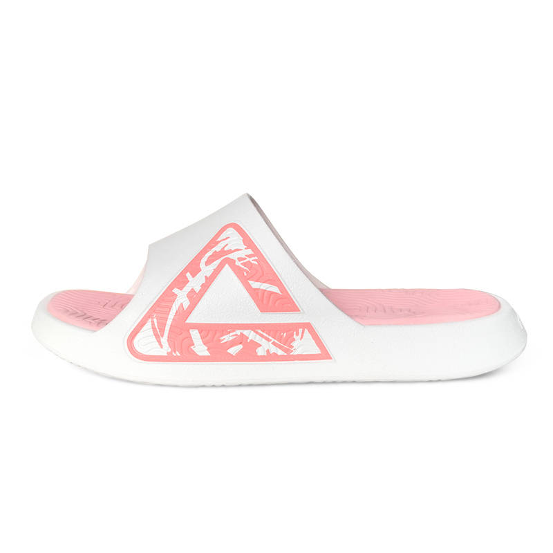 PEAK Tai Ji1.0 Slip Resistant Abrasion Resistant Cushioning Slide Slippers Unisex White Pink