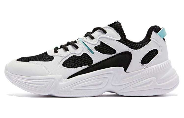 QIAODAN Slip Resistant, Abrasion Resistant, Breathable, Lightweight Low top Casual Shoes Men's Black White Blue