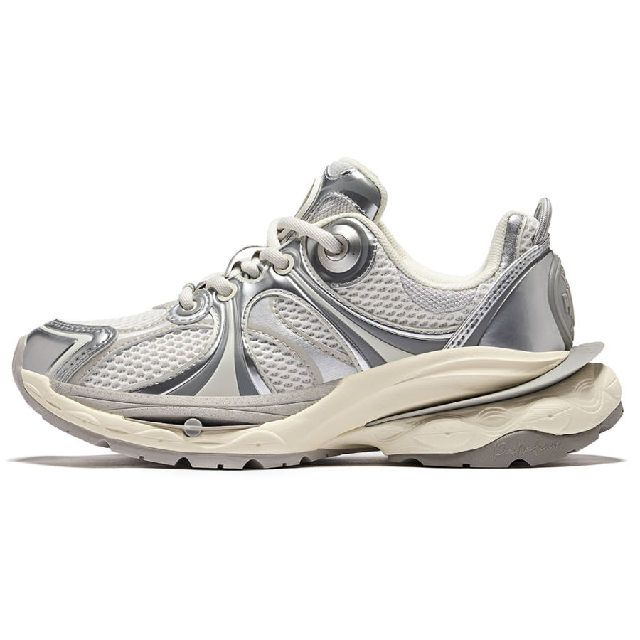 Palladium Slip Resistant Abrasion Resistant Low top Casual Shoes Unisex Silver Gray