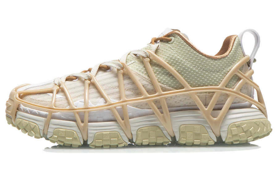 Li-Ning Li Ning Mix Ace Slip Resistant Abrasion Resistant Low top Casual Shoes Women's Apricot Khaki