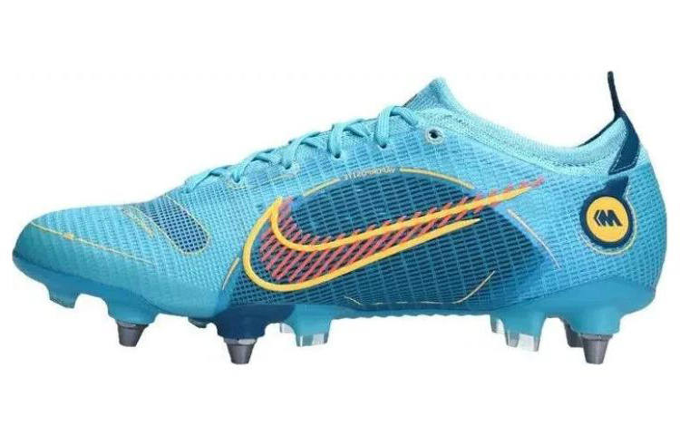 Nike Nike Mercurial Vapor 14 SG Soft Ground Slip Resistant Abrasion Resistant Soccer Shoes Men's Lake Blue