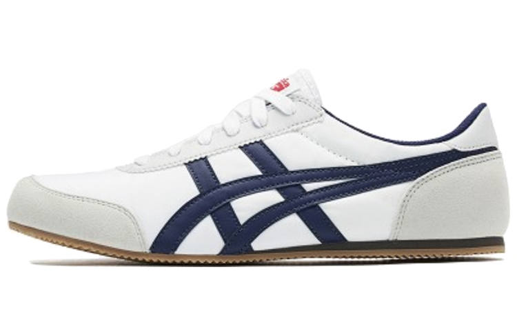 Onitsuka Tiger Track Trainer Textile, Synthetic Leather Low top Casual Shoes Unisex White Blue