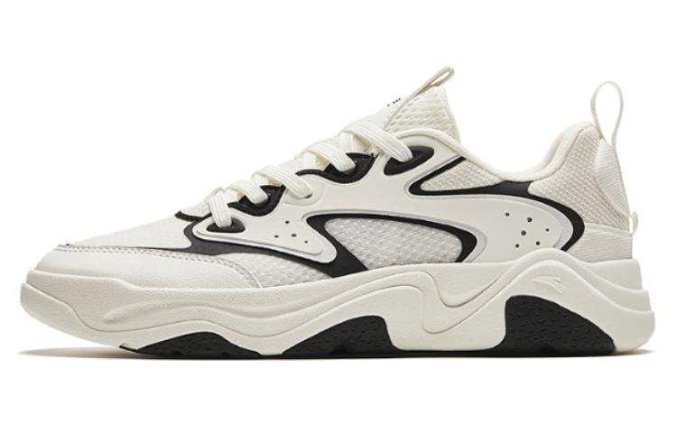 Anta Life Collection Back Rise Cushioning Abrasion Resistant Slip Resistant Low top Casual Shoes Women's White Black
