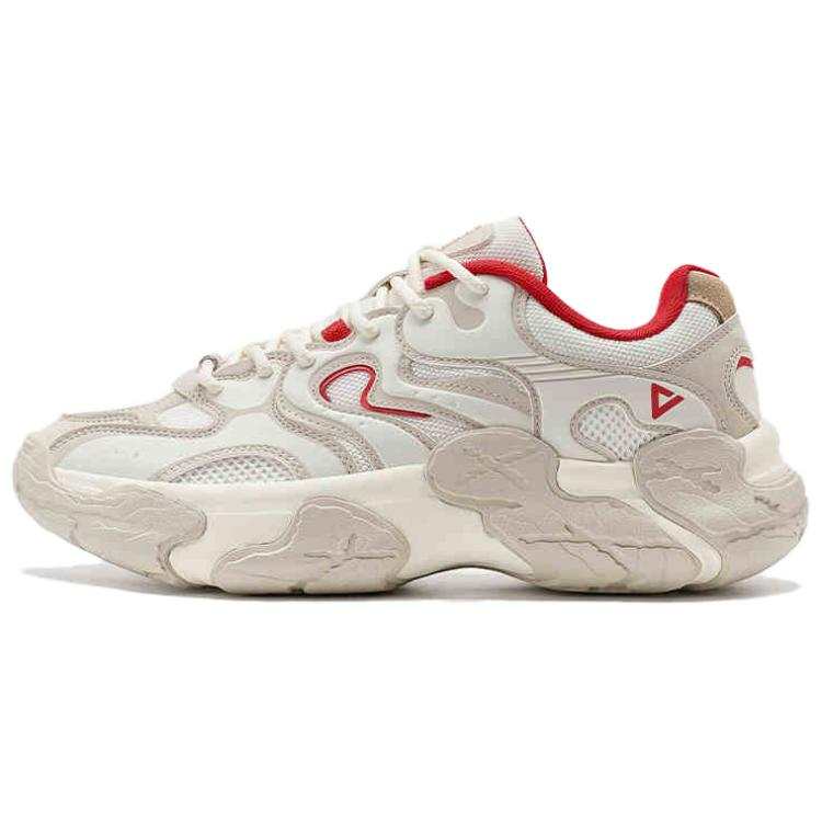 PEAK Cushioning Abrasion Resistant Coverage Low top Casual Shoes Unisex White Red